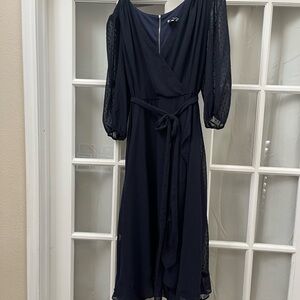 Mason Tara Elegant Navy Blue Wrap Dress 20W